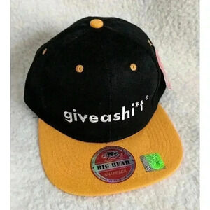 Big Bear Caps. Black HAT High Quality Premium Headwear. Strap Back. Giveashi*t